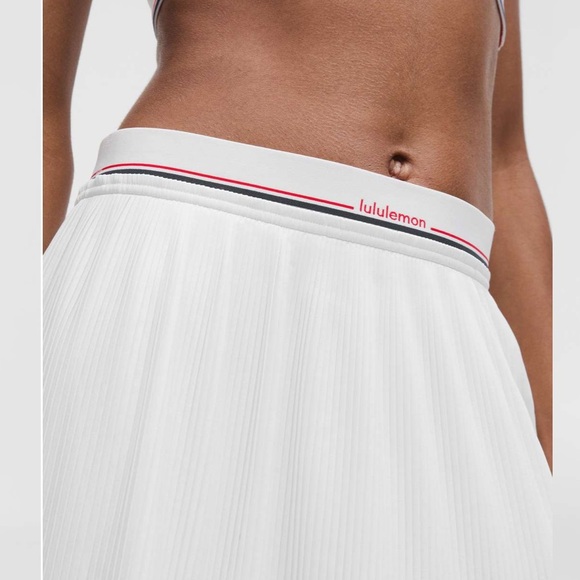 Lululemon Logo-Waist Micro-Pleat Mid-Rise Tennis Skirt *Long
White size XXS - Picture 7 of 11